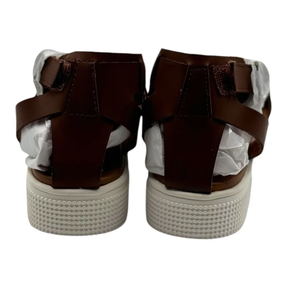 Mia Kids Cognac Little Ellen Platform Ankle Strap Sandals Size 13